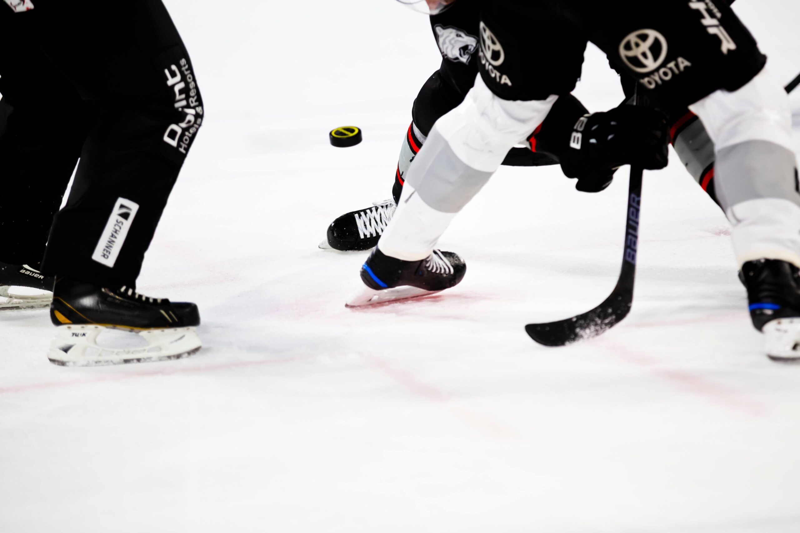 Hockey faceoff - stock