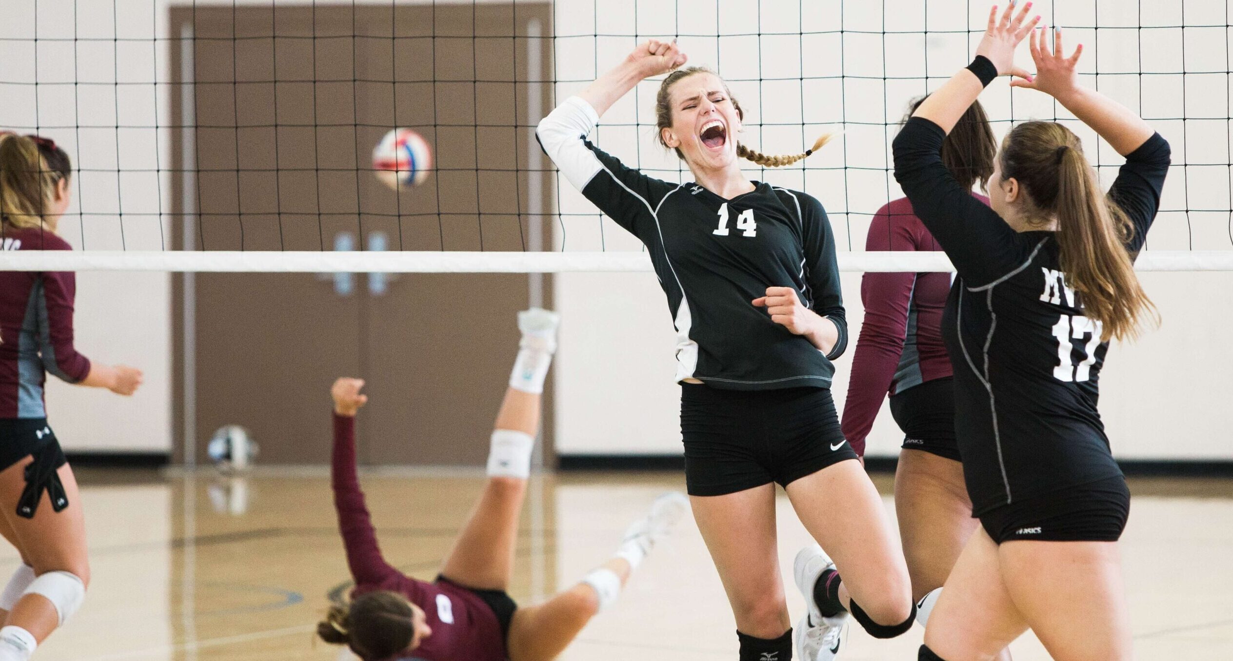 Volleyball players - stock photo
