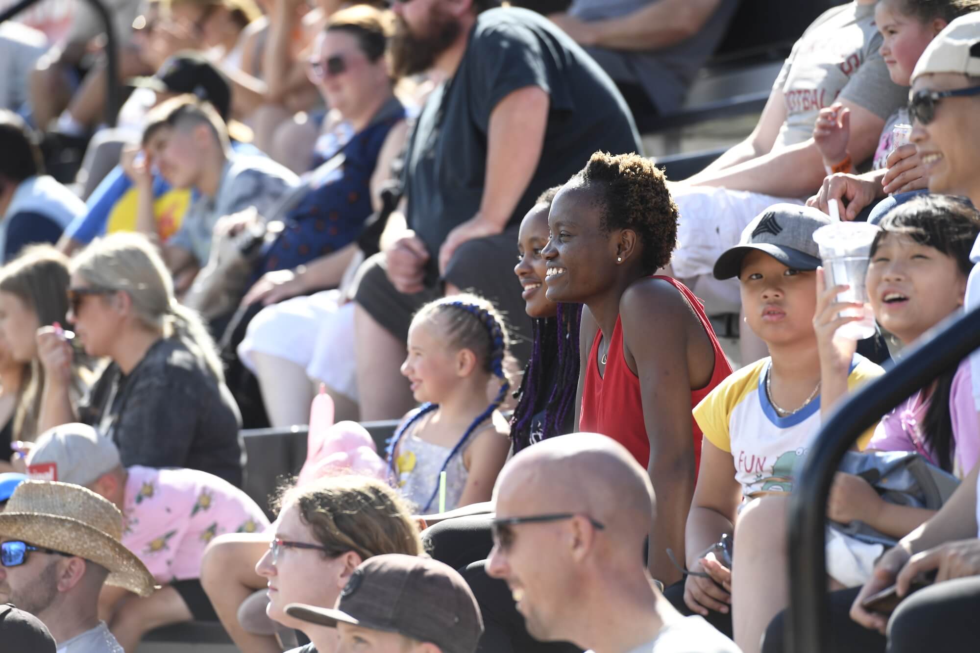 Crowd in the stands in the Extreme Zone at the Queen City Ex, Regina, SK