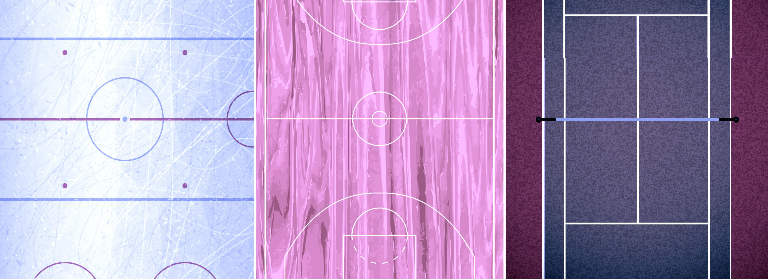 Book Ice & Court Time Compilation Graphic - Hockey / Ice Rink, Basketball Court, Tennis Court