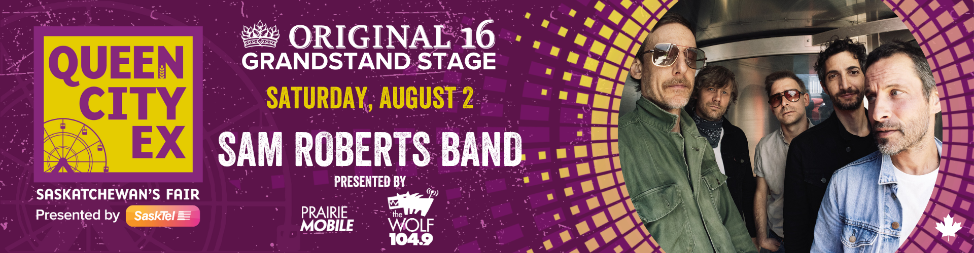 Queen City Ex, Sam Roberts Band, August 2 concert.