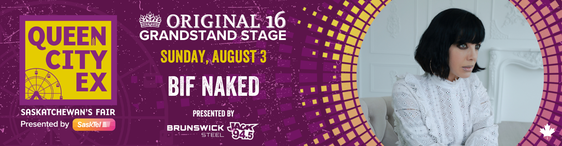 Queen City Ex poster featuring Bif Naked, August 3.
