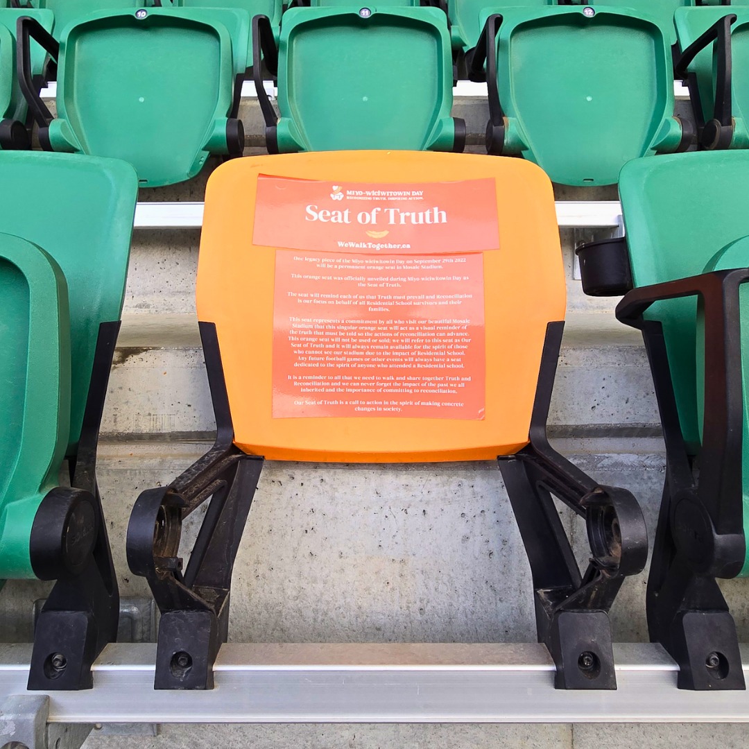 Orange seat labeled 'Seat of Truth' among green seats.