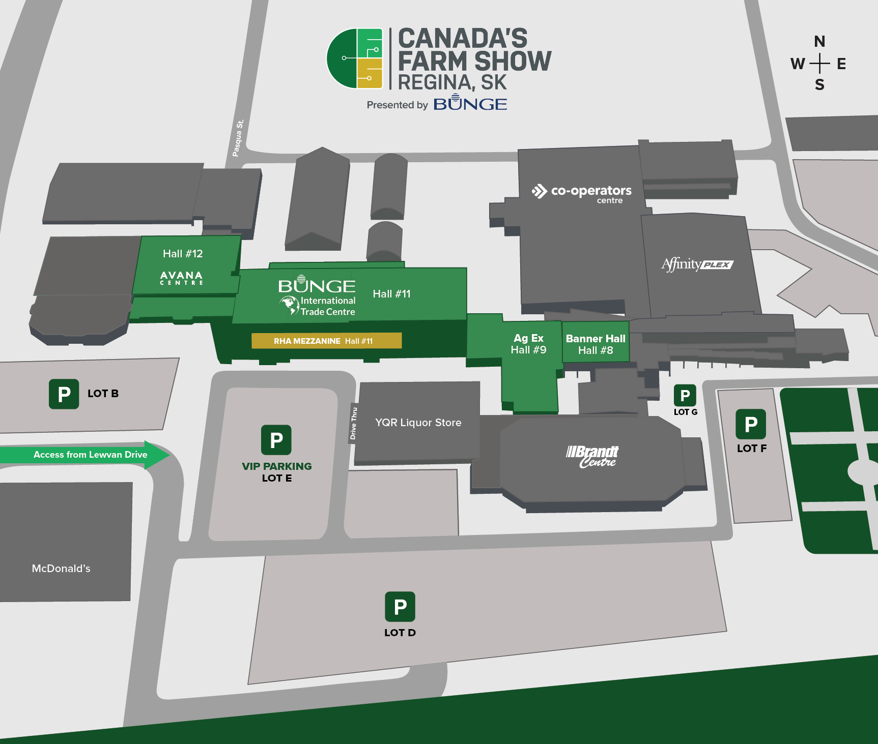 Canada's Farm Show event map, Regina, SK.